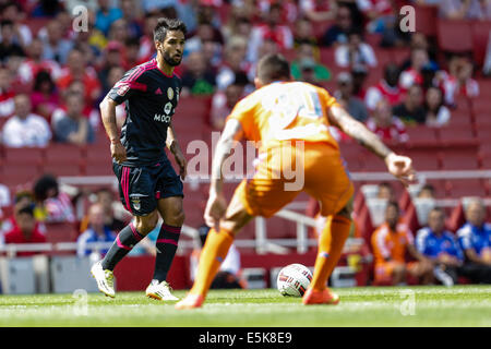 London, UK. 03rd Aug, 2014. Emirates Cup. Benfica versus Valencia CF. Benfica's CANDEIAS in action. Credit:  Action Plus Sports/Alamy Live News Stock Photo