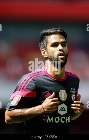 London, UK. 03rd Aug, 2014. Emirates Cup. Benfica versus Valencia CF. Benfica's CANDEIAS Credit:  Action Plus Sports/Alamy Live News Stock Photo