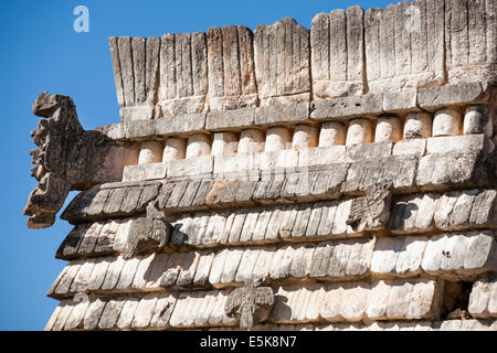 Roof of El Palomar (Pigeon House). El Palomar the building decorated with bird carvings that look like parrots not pigeons Stock Photo