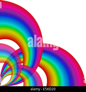 Rainbow colored background. Colorful space and circle made of