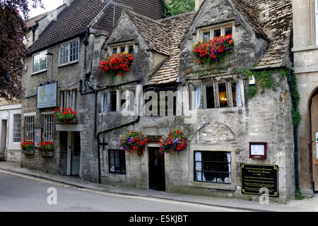 Built in 1675 and now The Bridge Tea Rooms and Restaurant, Bridge Street, Bradford on Avon, Wiltshire, UK. Stock Photo