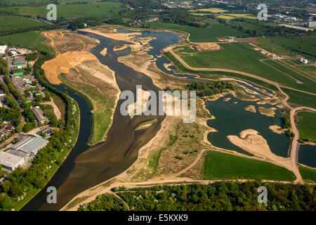 Reconstruction of the mouth of the Lippe River by the Lippeverband water management association, Rhine River estuary Stock Photo