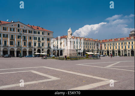The Piazza Tancredi Galimberti or Galimberti square, Cuneo, Piedmont, Italy Stock Photo