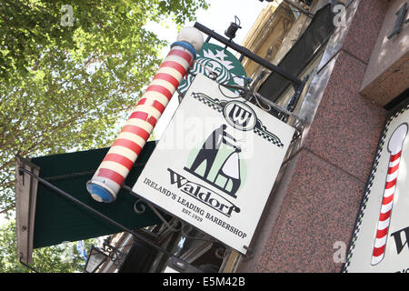 Barbers pole Dublin Stock Photo