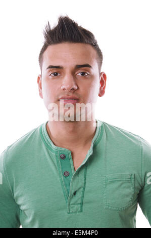 young turkish man with spiky hair Stock Photo