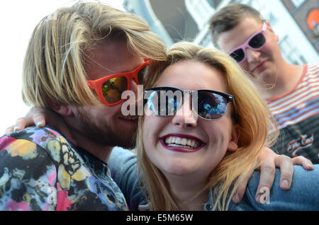 happy couple at Festival of Liberty Roermond Holland Stock Photo