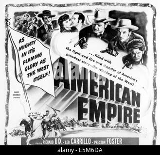 AMERICAN EMPIRE, Richard Dix, Frances Gifford, Preston Foster, Guinn Williams, 1942 Stock Photo