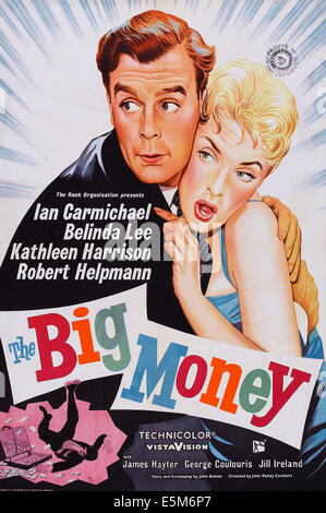 THE BIG MONEY, US poster art, from left: Ian Carmichael, Belinda Lee, 1958 Stock Photo