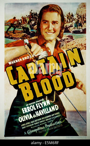 CAPTAIN BLOOD, Errol Flynn, 1935 Stock Photo