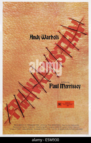 ANDY WARHOL'S FRANKENSTEIN (aka FLESH FOR FRANKENSTEIN), US poster art, 1973 (US release, 1974) Stock Photo