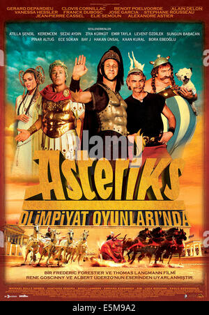 ASTERIX AT THE OLYMPIC GAMES, (aka ASTERIX AUX JEUX OLYMPIQUES), Vanessa Hessler, Alain Delon as Julius Caesar, Benoit Stock Photo