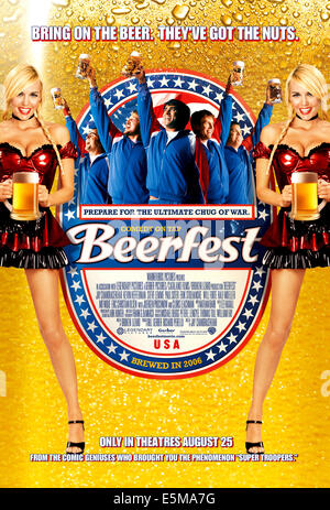 BEERFEST, (center, left to right) Steve Lemme, Paul Soter, actor/director Jay Chandrasekhar, Erik Stolhanske, Kevin Heffernan, Stock Photo