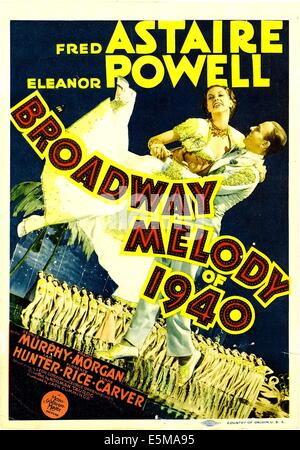 BROADWAY MELODY OF 1940, from left: Eleanor Powell, Fred Astaire, 1940 Stock Photo