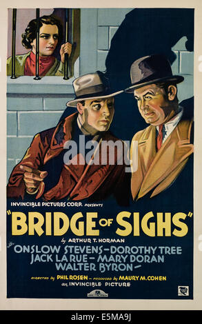 BRIDGE OF SIGHS, from left, Dorothy Tree, Onslow Stevens, Oscar Apfel, 1936 Stock Photo