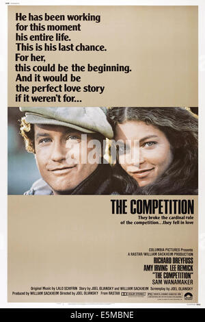 THE COMPETITION, US poster art, from left: Richard Dreyfuss, Amy Irving, 1980. ©Columbia/courtesy Everett Collection Stock Photo