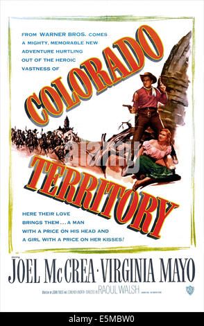 COLORADO TERRITORY, US poster, Joel McCrea, Virginia Mayo, 1949 Stock Photo