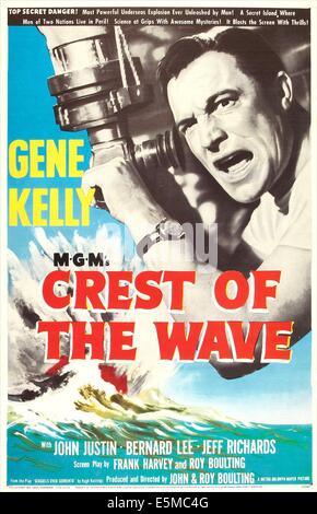 CREST OF THE WAVE, (aka SEAGULLS OVER SORRENTO), US poster, Gene Kelly, 1954 Stock Photo