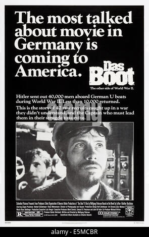 DAS BOOT, Jurgen Prochnow on poster art, 1981, ©Columbia Pictures/courtesy Everett Collection Stock Photo