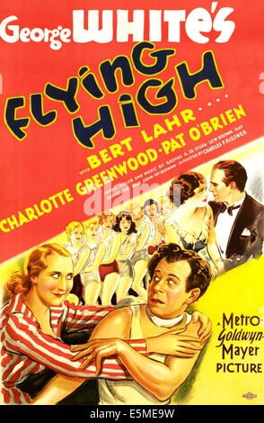 FLYING HIGH, l-r: Charlotte Greenwood, Bert Lahr on poster art, 1931. Stock Photo