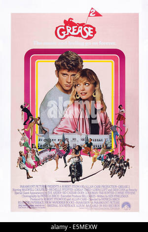 GREASE 2, top l-r: Maxwell Caulfield, Michelle Pfeiffer, bottom l-r: Michelle Pfeiffer, Lorna Luft, Maureen Teefy, Maxwell Stock Photo