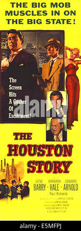 THE HOUSTON STORY, from left: Gene Barry, Paul Richards, Edward Arnold, Barbara Hale, 1956 Stock Photo