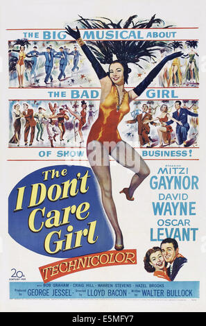 THE I DON'T CARE GIRL, US poster art, Mitzi Gaynor, 1953. TM & Copyright ©20th Century Fox Film Corp. All rights Stock Photo