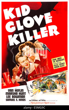 KID GLOVE KILLER, US poster, from left: Van Heflin, Marsha Hunt, 1942 Stock Photo