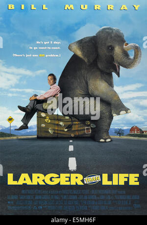 LARGER THAN LIFE, US poster, Bill Murray, 1996, © United Artists/courtesy Everett Collection Stock Photo