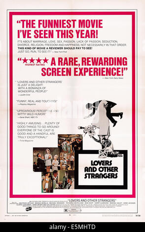 LOVERS AND OTHER STRANGERS, US poster, right from top: Michael Brandon, Bonnie Bedelia, 1970 Stock Photo