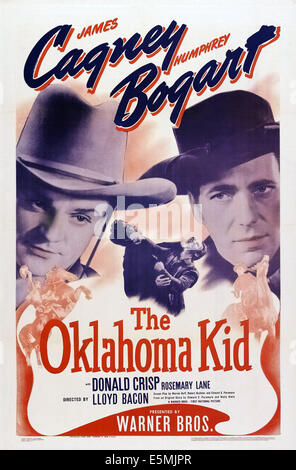 THE OKLAHOMA KID, US poster art, from left: James Cagney, Humphrey Bogart, 1939 Stock Photo