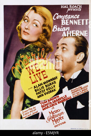 MERRILY WE LIVE, from left: Constance Bennett, Bonita Granville, 1938 ...