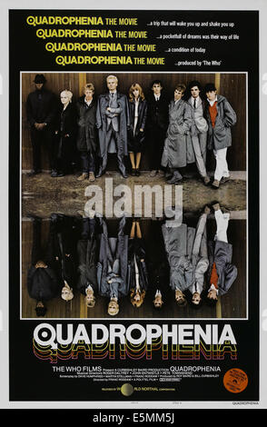 QUADROPHENIA, US poster art, Toyah Willcox, (second left), Phillip Davis, (third left), Sting, (fourth from left), Leslie Ash, Stock Photo