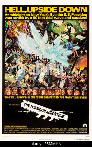 THE POSEIDON ADVENTURE, US poster art, Stella Stevens, Gene Hackman, Ernest Borgnine, 1972, TM & Copyright (c) 20th Century Fox Stock Photo