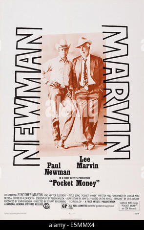 POCKET MONEY, US poster, from left: Paul Newman, Lee Marvin, 1972 Stock Photo