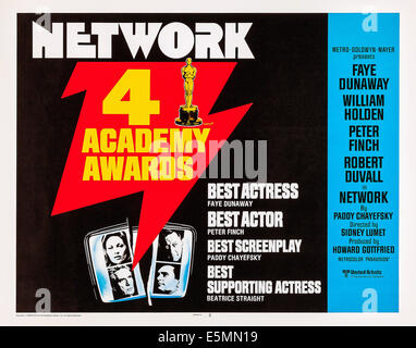 NETWORK, from left, Robert Duvall, Faye Dunaway, 1976 Stock Photo - Alamy