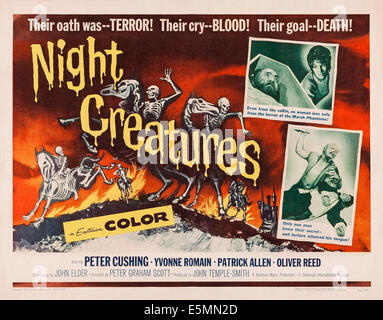 NIGHT CREATURES, US poster, (aka CAPTAIN CLEGG), top far right: Yvonne Romain, bottom right from top: Milton Reid, Peter Stock Photo