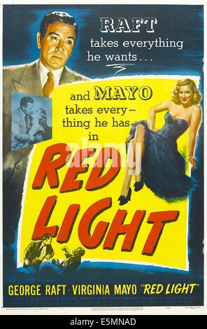 RED LIGHT, US poster, George Raft, Virginia Mayo, 1949 Stock Photo