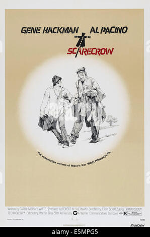 SCARECROW, l-r: Al Pacino, Gene Hackman on poster art, 1973. Stock Photo