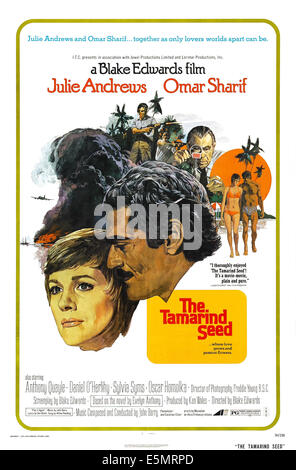 THE TAMARIND SEED, US poster, Julie Andrews, Omar Sharif, 1974 Stock Photo