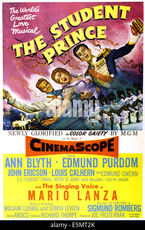 THE STUDENT PRINCE, John Ericson, Ann Blyth, Edmund Purdom, 1954. Stock Photo