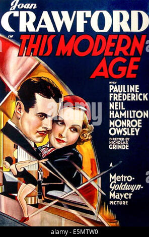 THIS MODERN AGE, from left on US poster art: Neil Hamilton, Joan Crawford, 1931 Stock Photo