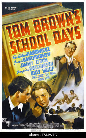 TOM BROWN'S SCHOOL DAYS, US poster, from left: Freddie Bartholomew, Jimmy Lydon, Cedric Hardwicke, 1940 Stock Photo