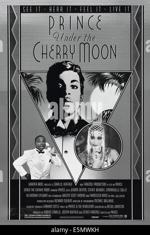 UNDER THE CHERRY MOON, US poster art, clockwise from top: Prince, Kristin Scott Thomas, Jerome Benton, 1986, ©Warner Bros. Stock Photo