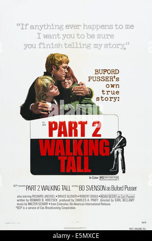 WALKING TALL PART II, (aka PART 2, WALKING TALL), US poster, from left: Leif Garrett, Bo Svenson, Dawn Lyn, 1975 Stock Photo