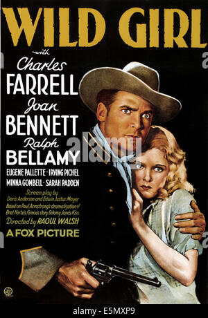 WILD GIRL, from left, Charles Farrell, Joan Bennett, 1932 Stock Photo