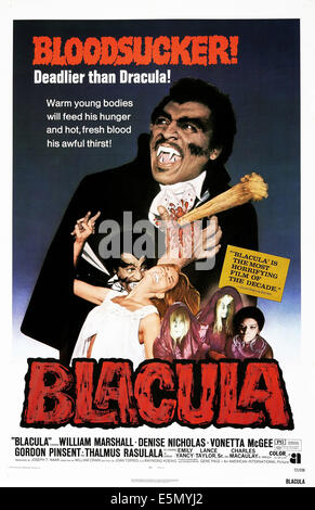 BLACULA, US poster, William Marshall, 1972. Stock Photo