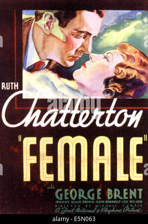 FEMALE, George Brent, Ruth Chatterton, 1933 Stock Photo