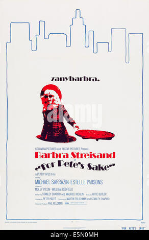 FOR PETE'S SAKE, US poster art, Barbra Streisand, 1974 Stock Photo