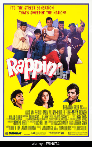 RAPPIN', US poster art,  from left: Melvin Plowden, Richie Abanes, Mario Van Peebles, Leo O'Brien, Eriq LaSalle, Kadeem Stock Photo