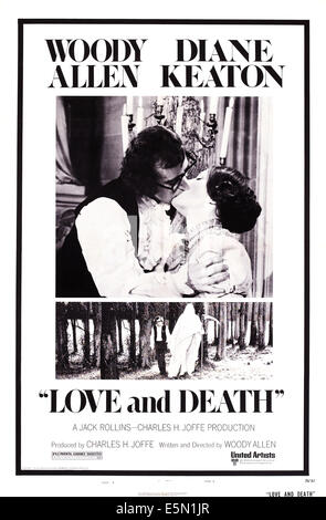 LOVE AND DEATH, US poster, Woody Allen, Diane Keaton, 1975 Stock Photo